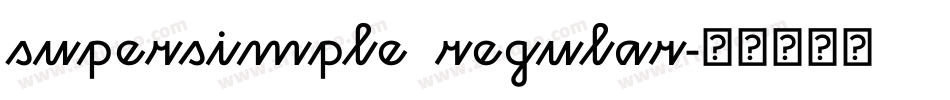 supersimple  regular字体转换